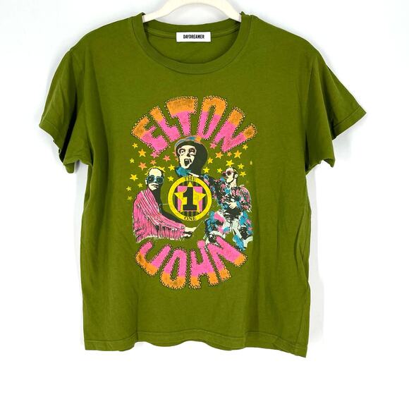 Daydreamer Elton John the One Solo Tee in Olive Green Small - Picture 2 of 6